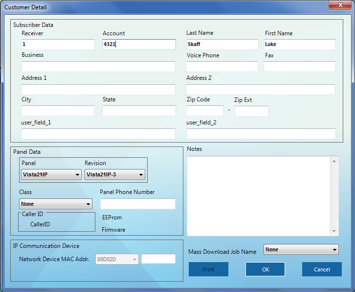 Vista 128Bp Programming