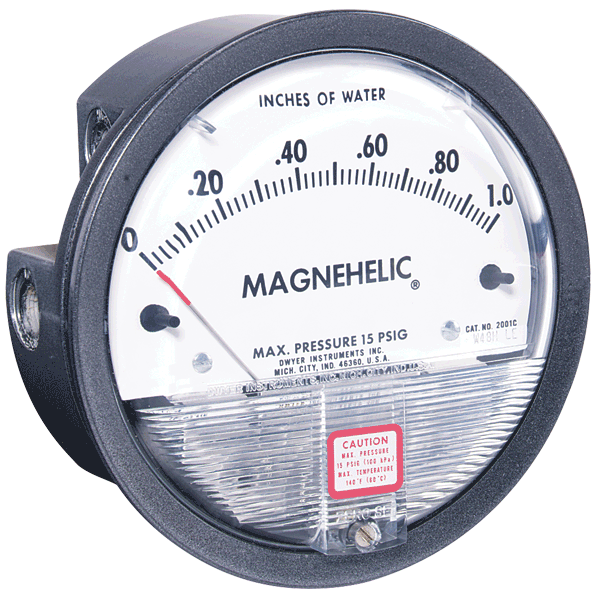 Dwyer 2000 magnehelic differential pressure gage